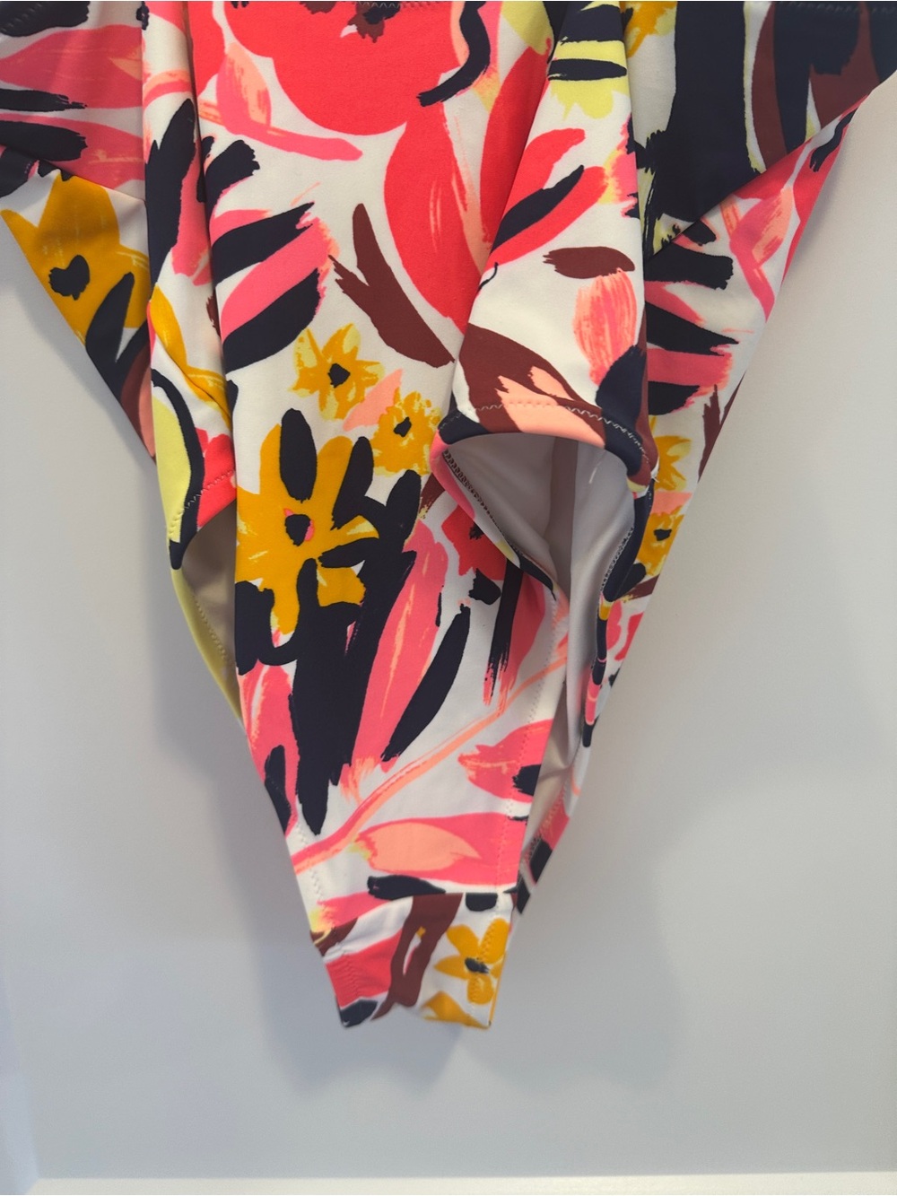 Aerie Tropical Print Scoop Neck Tie Straps One Piece Swimsuit Size Medium Womens - Picture 8 of 12